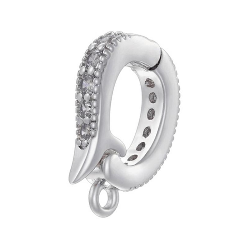 Elegant Cubic Zirconia Clasp Portable for Pearls Enhancing Push Connectors Jewelry Accessory for Bracelets Necklacer