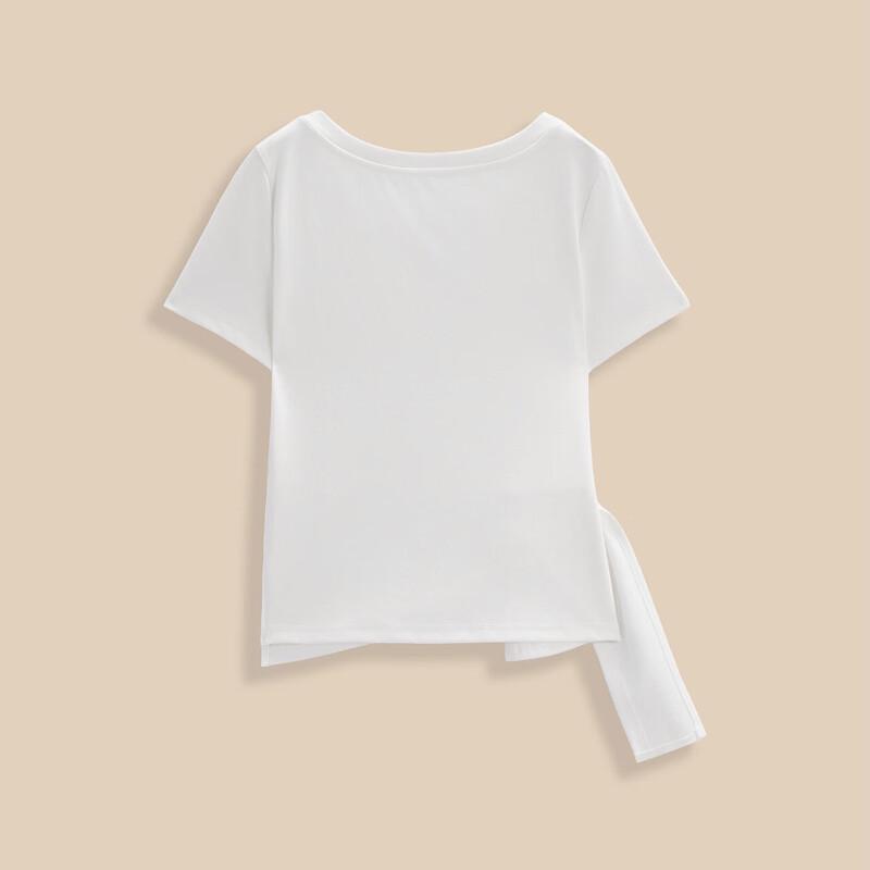 IEF Chic French Style Waist-Cinched Short Sleeve Blouse