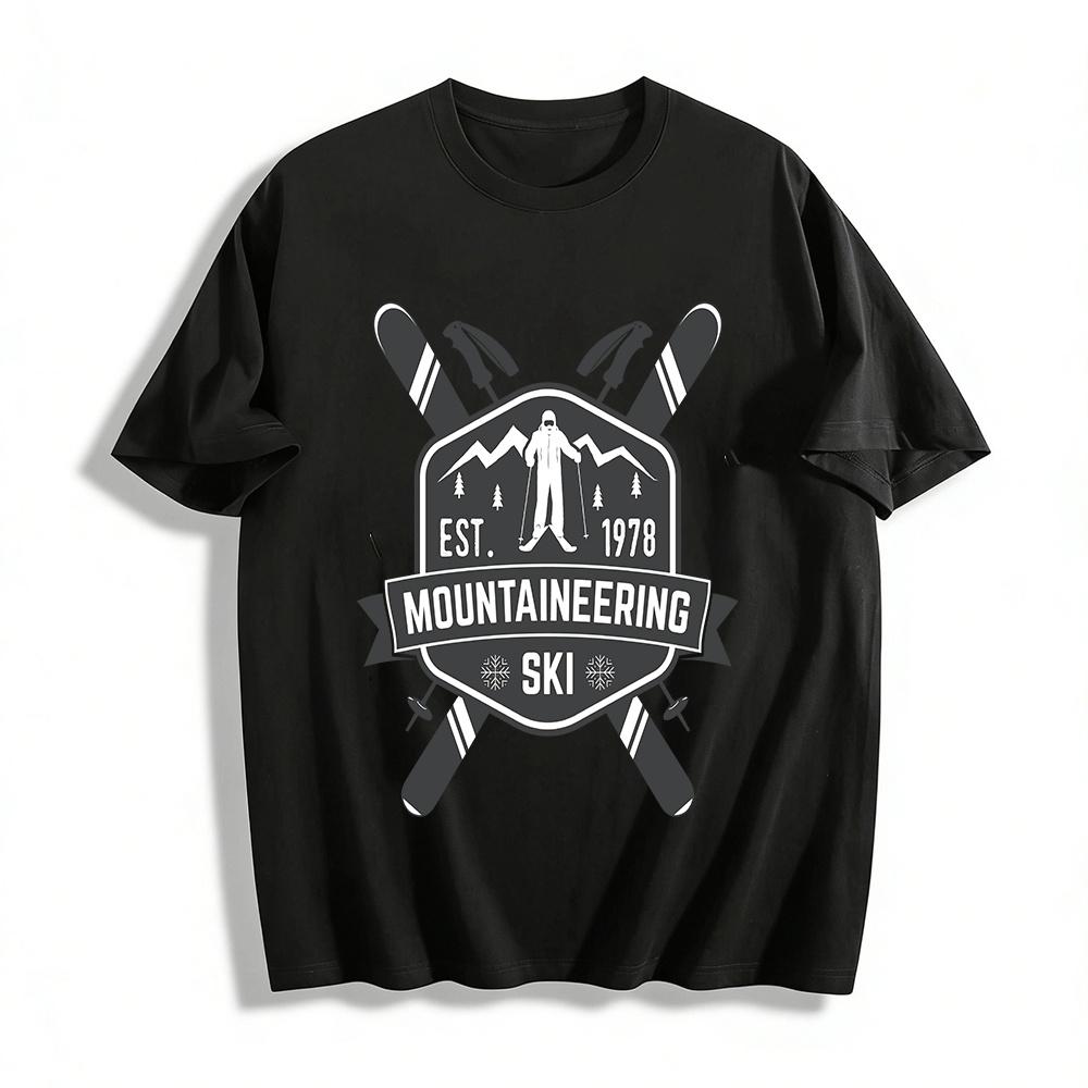 

Vintage 1978 Mountaineering Ski Graphic Outdoor Casual Long Sleeve Tee Pure cotton T-shirt XXS
