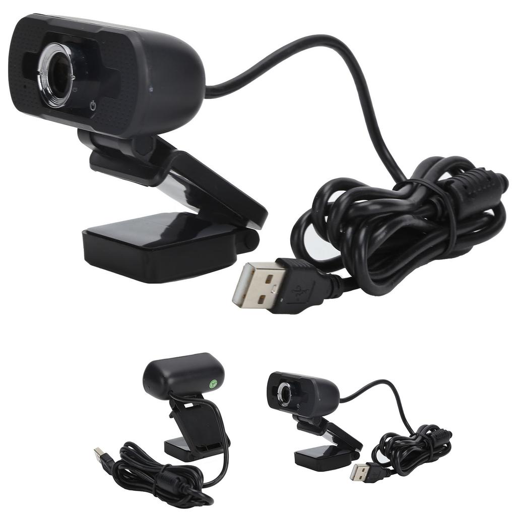 1080P Web Camera Full HD USB Webcam with Noise Cancelling Microphone MultiFunction Base