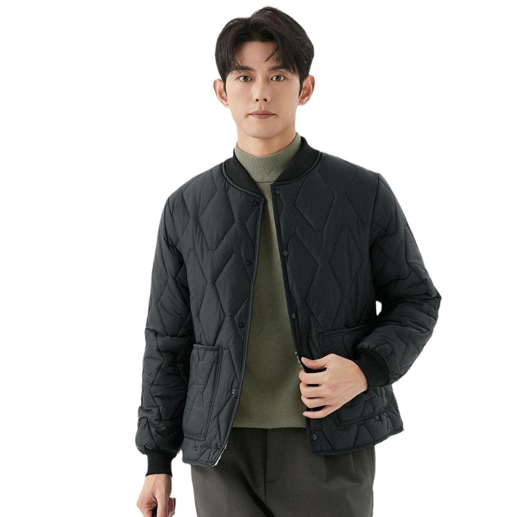 Winter Men's Student Fattened Plus Thickened Padded Warm Long Sleeve Cotton Clothes Loose Threaded Collar Cotton Clothes 2533