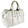 PRADA Nappa bomber Handbag gray Women 2way used