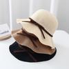 Women's Bow Fisherman Hat Straw Hat Sun Protection and Sunshade Hat Spring and Summer