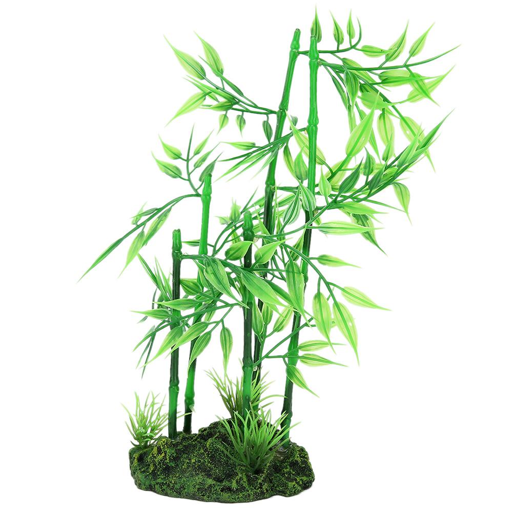 Aquarium Artificial Vivid Simulation Bluestone Bamboo for Fish Tank Water Plants Landscape