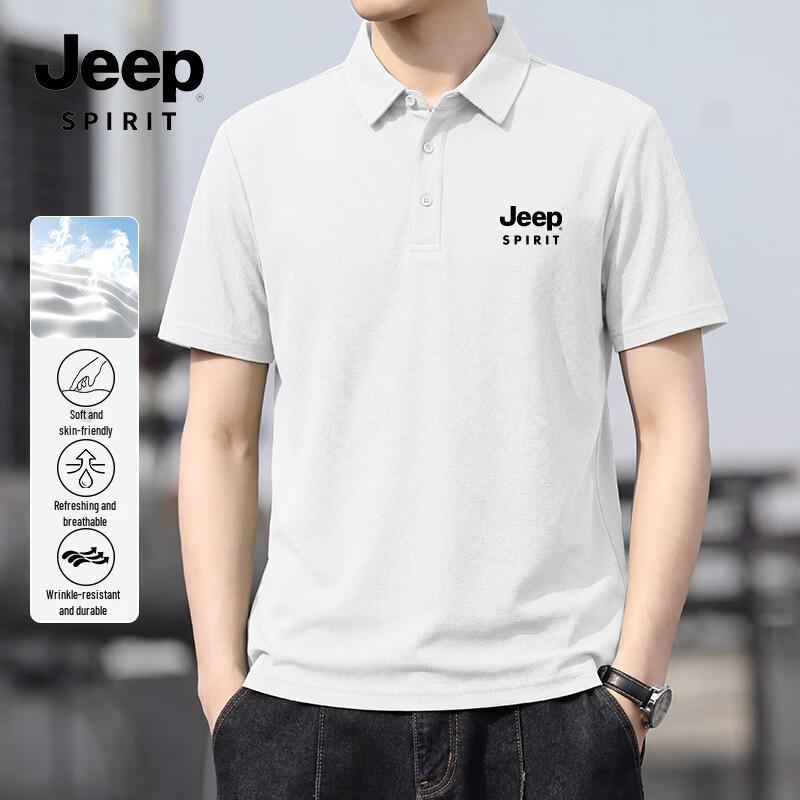 JEEP SPIRIT Men's & Couple's Summer Cotton Pique Polo Shirt