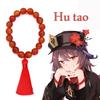 Genshin Impact Hu Tao Gleiches Armband Anime Cosplay Vintage Rote Perlen Armbänder Für Frauen Modeschmuck Zubehör