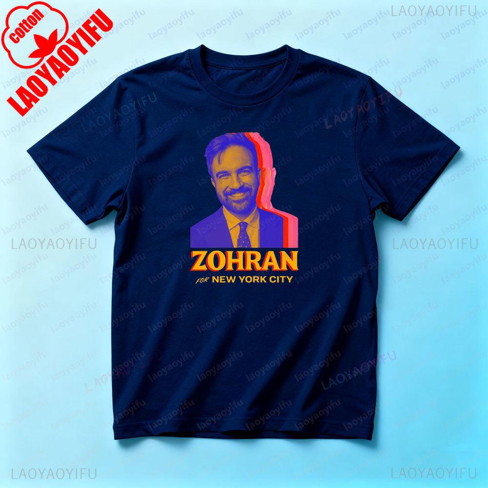 Zohran Mamdani Shirt Vote Zohran for Mayor Unisex TShirt Creative Design Modern Fashion Men Women Streetwear Daily Life Cotton T