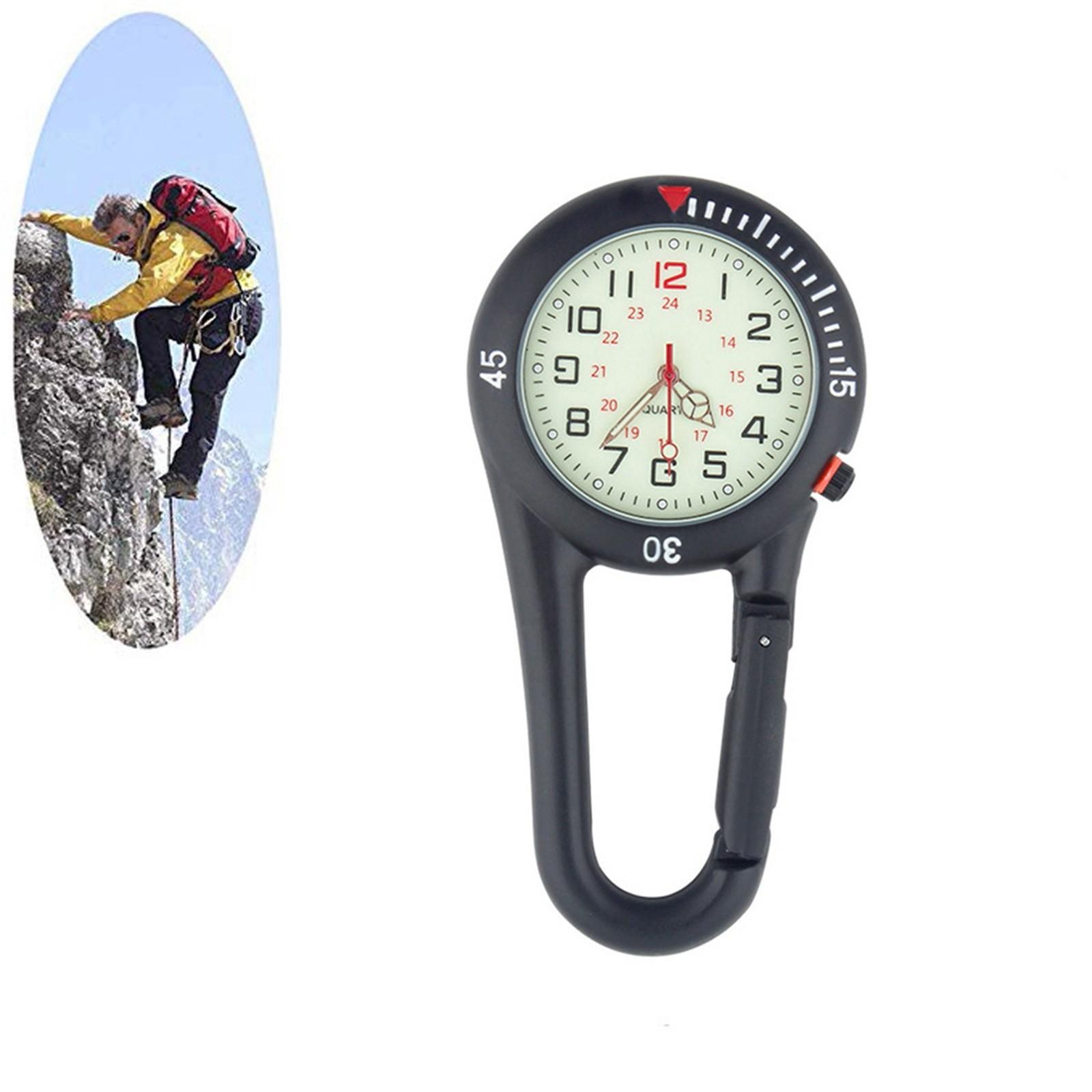 

Красивые черные/серебряные клипсы на карабине, светящиеся часы для лица для врачей, медсестер, фельдшеров, поваров One Size