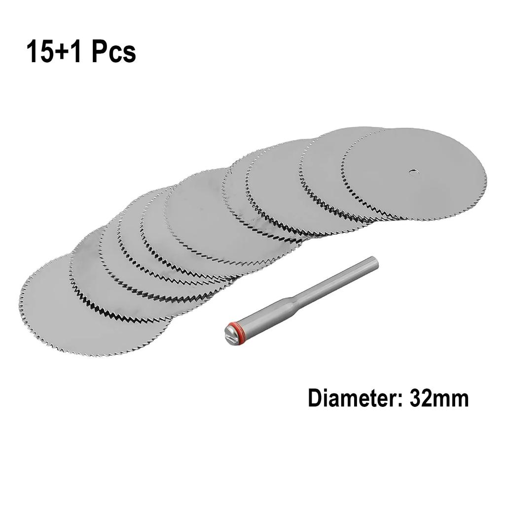15Pcs Mini Circular Saw Blade Electric Grinding Cutting Disc Rotary Tool For Dremel Metal Cutter Power Tool Wood Cutting Discs