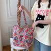 1 Summer floral bag bag large capacity rose canvas bag beach bag shopping bag shoulder bag
