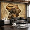 Afrikanische Tiere Wandteppich Ästhetischer Wandbehang Bedruckter Stoffdecke Dekorative Wandteppiche für Schlafzimmer Wohnzimmer Heimdekoration