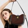 Genuine Leather Saddle Bag for Women, High-end Feel; Cowhide Underarm Bag, Stylish Single-shoulder Crossbody Bag