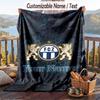 Flannel Blanket FC Zürich Print Custom Name Text Soft Throw for Sofa Bed