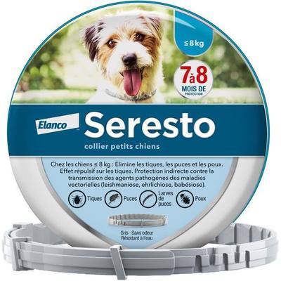 SERESTO Hundehalsband gegen Flöhe und Zecken -8kg 1 Stück