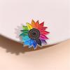 Rainbow Sunflowers Brooch Pins Fashionable Sturdy Alloy Jewelry Decoration for Women and Teens Versatile Accessory