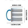 Hidden Message Coffee Mug - Sarcastic Novelty Cup with Black Geometric Design, Hand Wash Only, Funny Office Gag Gift , Coffee Cup