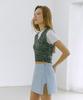 Etmont Round Slit Mini Skirt Blue