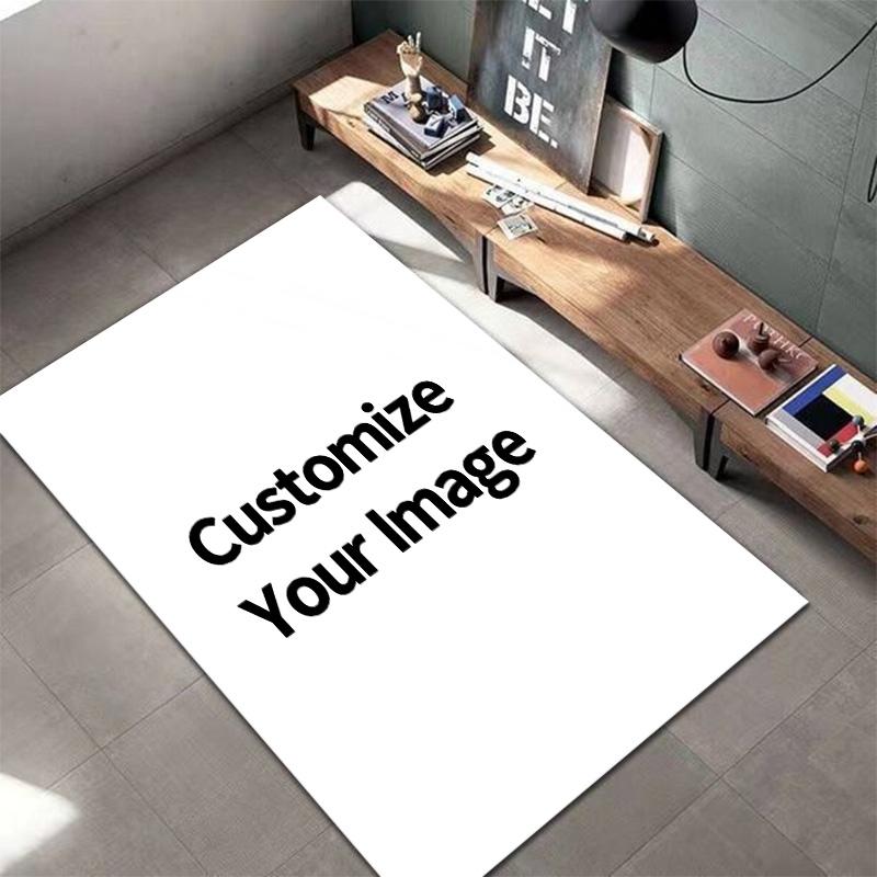 Tapis Personnalisé avec Votre Photo pour Salon Chambre Maison Décoration Canapé, Tapis de Sol Antidérapant pour Jouer les Enfants