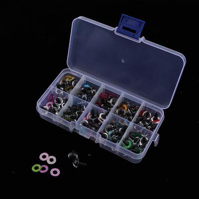 100 Pieces Plastic Safety Toy Eyes Owl With Glitter Nonwoven Washer 10mm