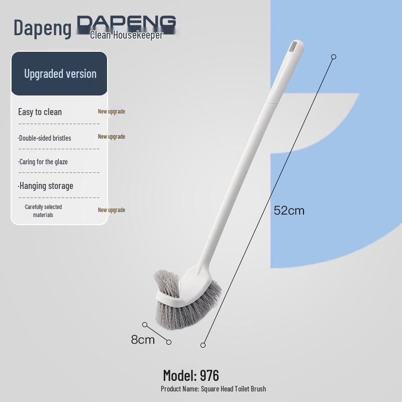 Japanese Long-Handled Square Head Toilet Brush - Household Bathroom Cleaner