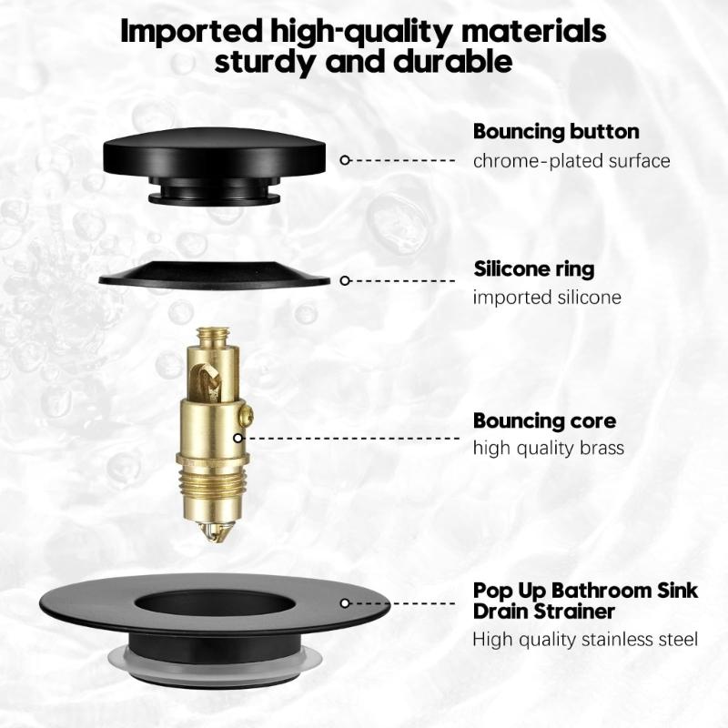 Strong Metal Bath Tub Drain Stoppers Popups Mechanism Proof Designs Drain Stoppers Metal Bath Drain for Bathroom