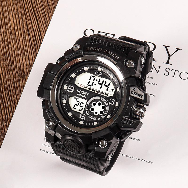 Электронные часы для подростков Водонепроницаемые Цифровые Спортивные часы С ночной подсветкой Для активного отдыха серебряный