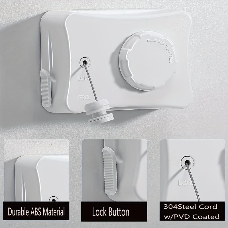 Retractable Clothesline 5M Anti-Sag Clothes Drying Laundry Line Indoor Space Saving Wall-Mounted Invisible Clothesline Ropes New