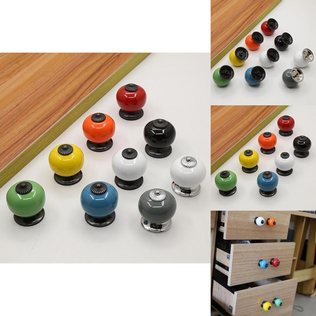 Kitchen Cabinet Pulls With Colorful Zinc Alloy Ceramic Construction For Home Decor And Storage