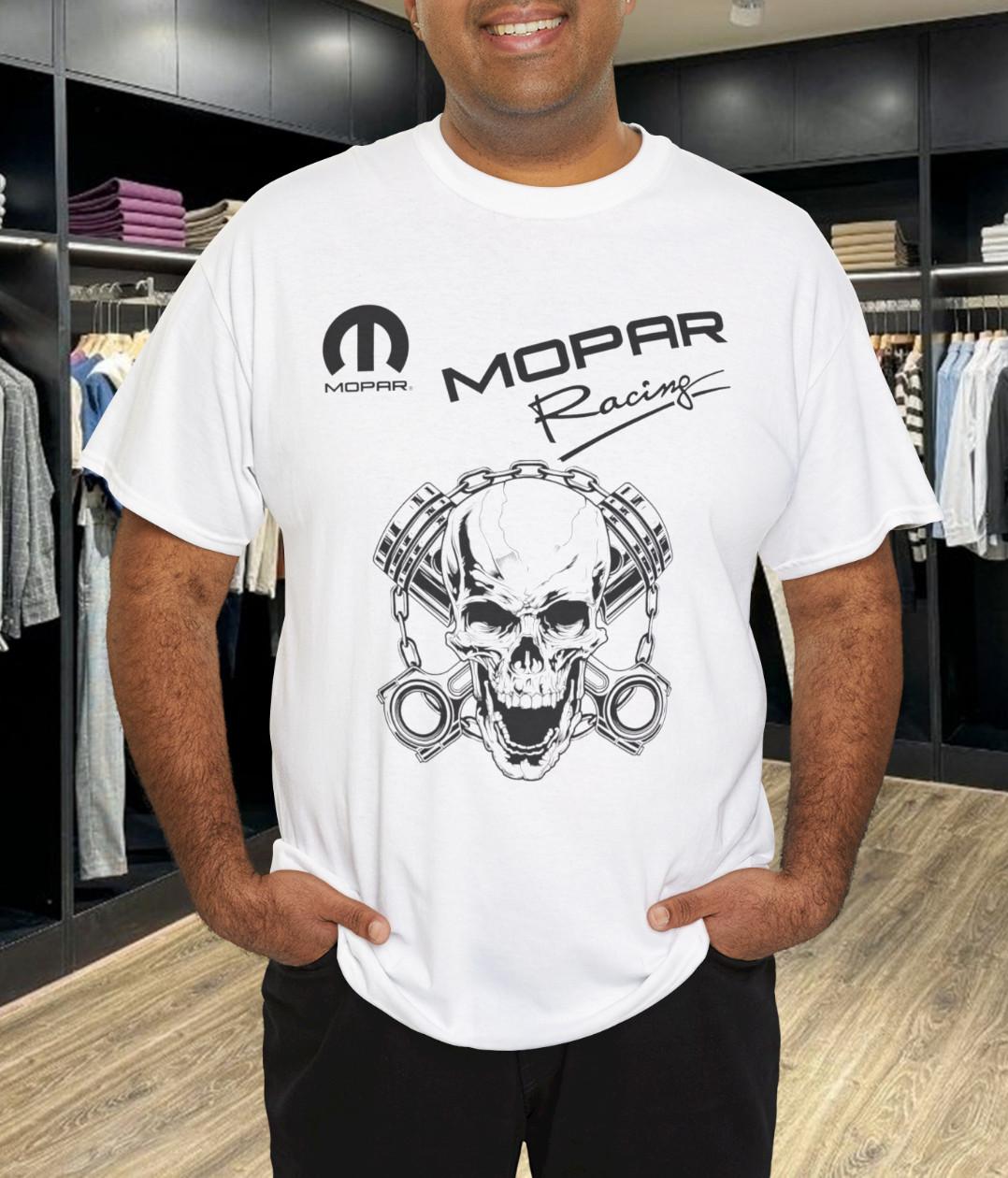 Mopar Racing Mens 3D White T-Shirt Mens Womens Tees Top XL