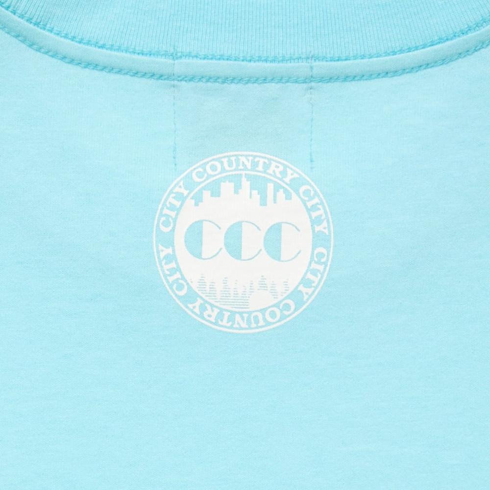 Sitikeonteulisiti Embroidered Logo Cotton T-Shirt Cccc Blue Unisex