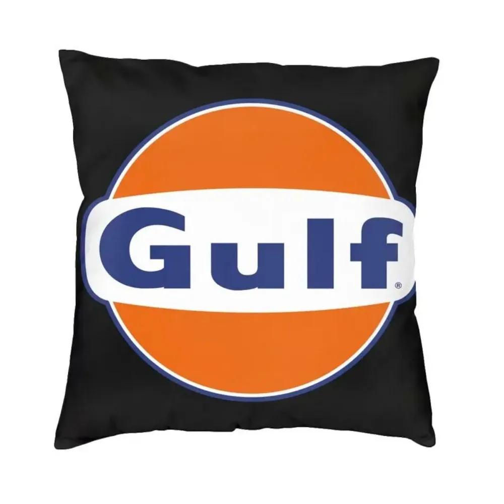 Gulf Racing Logo Cushion Cover Sofa Living Room Square Throw Pillow Cover Chair Cushion 45x45cm 18x18Inch