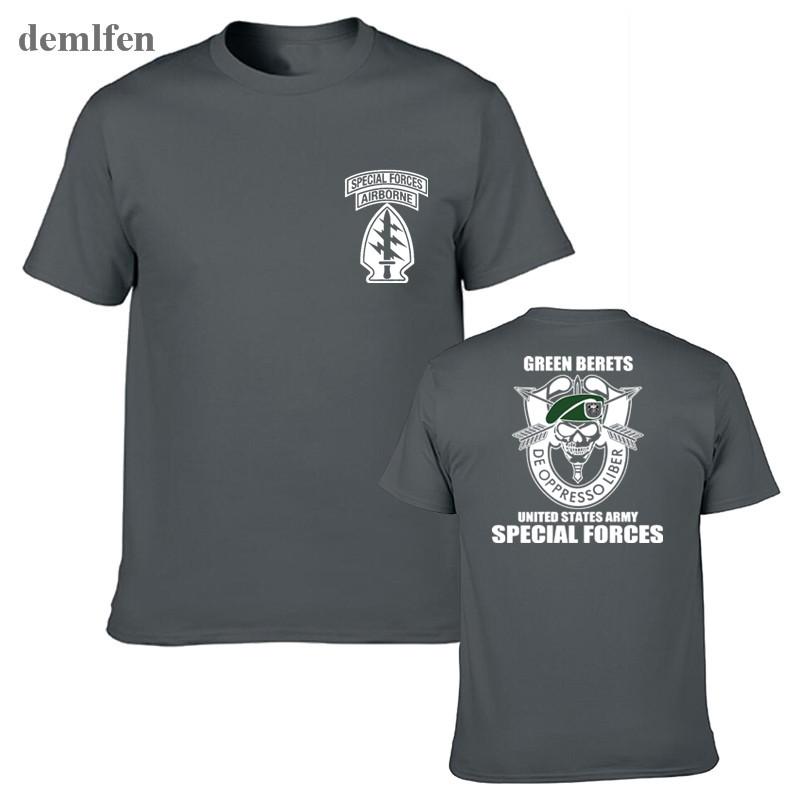 New Special Forces Group Airborne Military Tshirt Unisexs Cotton T Shirt Short Sleeve Novelty Funny Tops Tees S