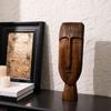 Creative Face Figurines Living Room Desktop Figurines Bedroom Wood Grain Decor Ornaments Modern Home Decoration Accessories