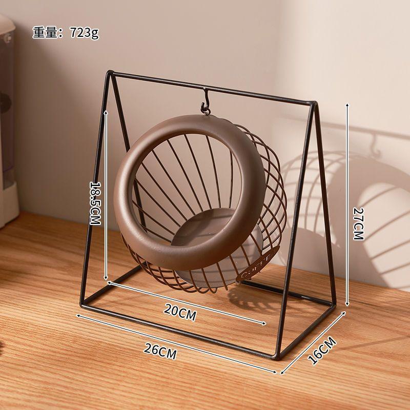 Wrought iron fruit basket can be hung shelf living room coffee table snack storage basket tabletop swing storage tray