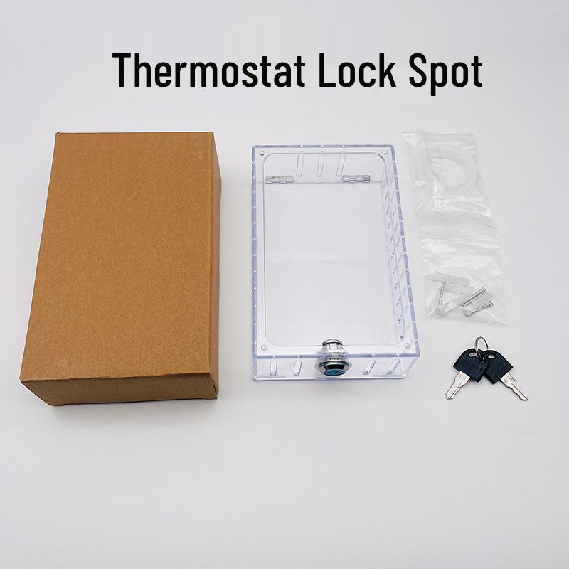 Thermostat Lock Box with Key - Transparent Protective Cover for Cross-Border Use