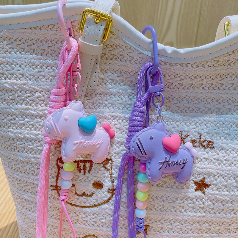 Resin Little Horse Creative Trinkets, Cute Horse Year Pendants, Keychains, and Instant Money Bag Pendants