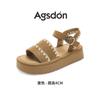Augustine sandals women's 2025 summer new thick-soled small men wear skirts, cool slippers, soft-soled beach shoes
