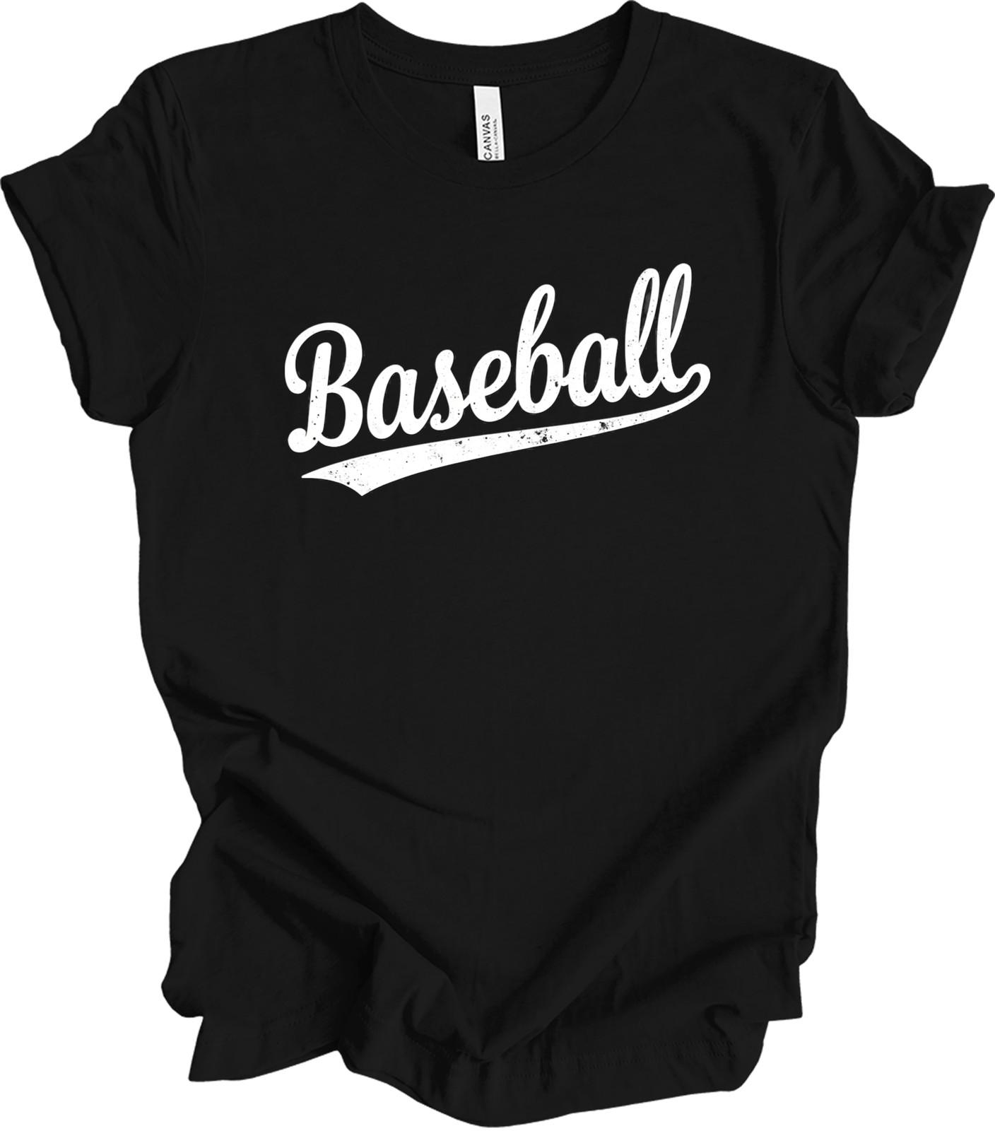 Minimalist Baseball Typography Design | Sports Fan Gift | Game Day Style T-shirt XL