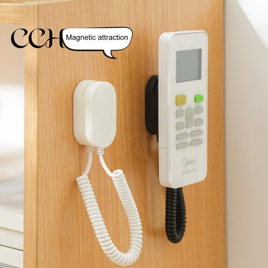 Afstandsbediening Houder Magnetisch met Veerkoord Zelfklevend Geen Boor TV Airconditioner Anti-verlies Intrekbaar Koord Wandmontage Gemonteerd