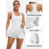CHARMLEAKS Tennis Dress for Women Workout Dress with Built-in Bra & Shorts Pockets Athletic Dress for Exercise Golf Dresses