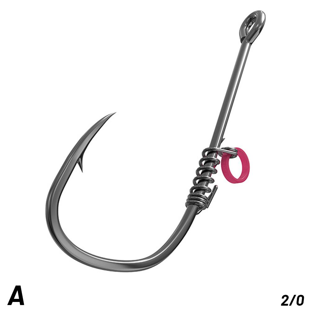 1PC Live Shrimp Fixing Hook Heavy Duty Carbon Steel Barbed Fishhook With Hole Live Bait Holder Carp Fishing Jig Worm Hooks