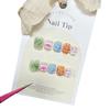 100% HANDMADE Short Round Fake Nail With Glue Short Candy Color Cartoon Frog...Rabbit...Bear Acrylic Press On Artificial Fake Nails Reusable Nails