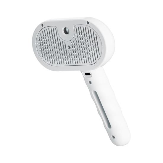 

Паровая щетка для кошек, перезаряжаемая 3-в-1 паровая щетка для домашних животных, самоочищающаяся массажная расческа для удаления выпавшей шерсти для длинной/короткой шерсти кошек и собак белый