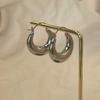 Trendy Hook Smooth Exquisite Big Circle Hoop Earrings for Women Girl Wedding Party Large 316L Stainless Steel Jewelry
