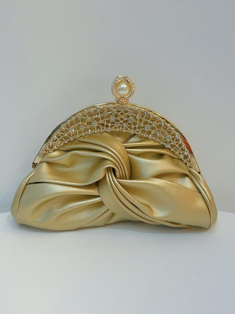 Rhinestone Inlaid High-End Socialite Clutch: Mini Handbag and Shoulder Crossbody Evening Bag