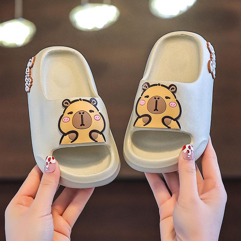 

Kids Soft Sole Non-slip Little Bear Slippers for Boys & Girls - Cute Summer Indoor/Outdoor Footwear Size 24-25