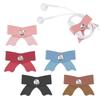 5-Pack Pu Leather Bows Shape Cable Clips - Various Colors (cyan, Beige, Light Brown, Pink, Purple) For Storage Usb Cablesr