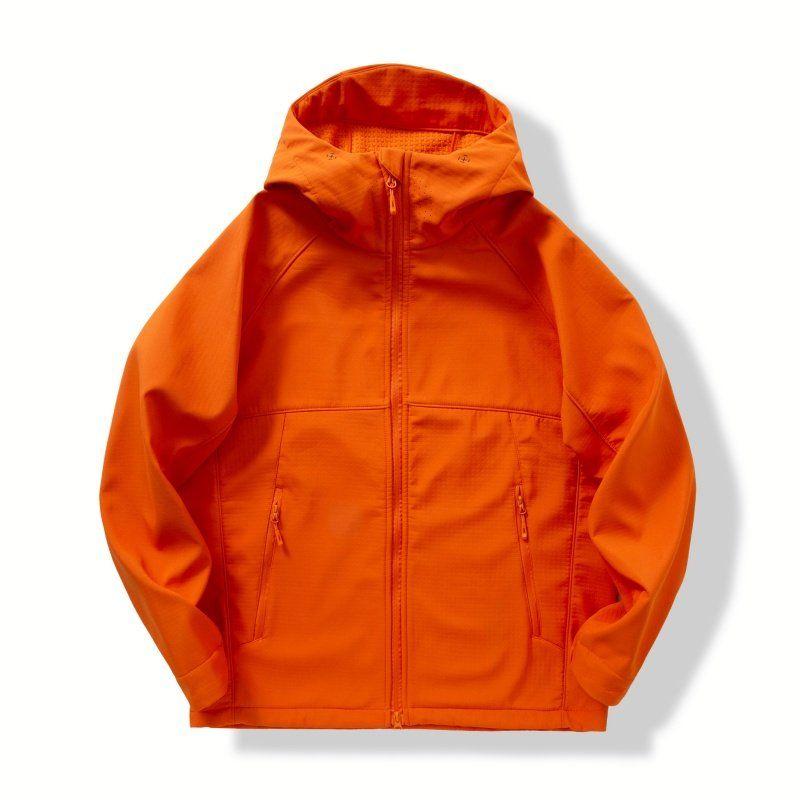 Original Foreign Trade Outdoor Autumn and Winter Hooded Fleece-Lined Softshell Jacket for Men and Women, Couple Style, Windproof and Waterproof