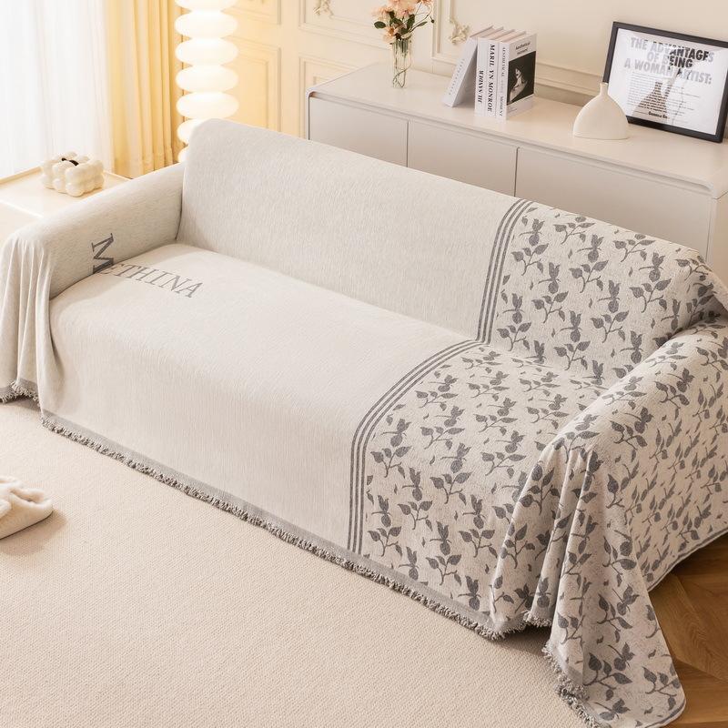 American Light Luxury Style Sofa Towel Cover Cloth Sofa Cushion Four Seasons Universal High Sense Chenille Full Covered Cover