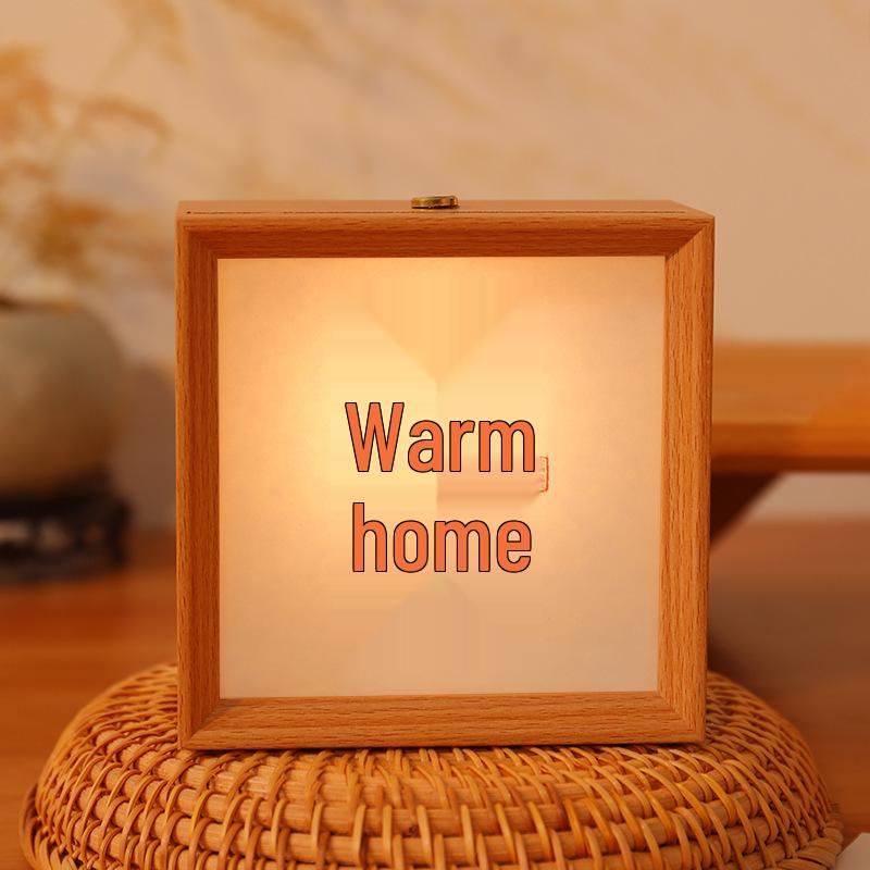 Creative LED Calligraphy Picture Frame: Tabletop Night Light & Bedside Lamp, DIY Birthday Gift